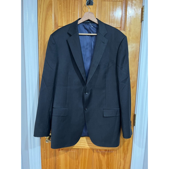 Suit Supply Other - SuitSupply Charcoal Napoli Single Breasted Pure Wool Suit Jacket Size 46 Long